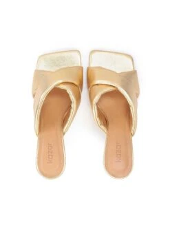 Kazar Eola-Mules On A Heel Shaped Like A Hourglass - Sandales À Talons Hauts - Gold -Femmes Chaussures Boutique 31c3cf8e132f46318319d560ab846b13