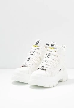 Buffalo Aspha Mid - Bottines À Plateau - White -Femmes Chaussures Boutique 443003ca4c894fb0a02234bfc62e9b63