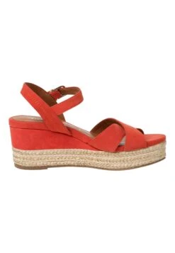 Tamaris Sandales Compensées - Orange Suede -Femmes Chaussures Boutique 9ed9c202dc5d466681c66b2c26a77aca