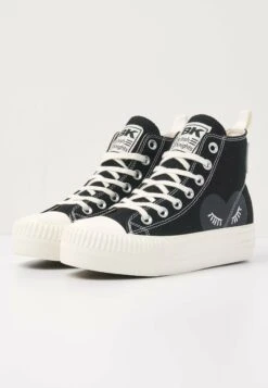 British Knights Kaya Mid - Baskets Montantes - Black Black Heart/Off White -Femmes Chaussures Boutique a066ab1283904e05b50b5312a7eb0a14