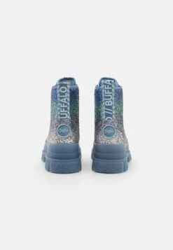 Buffalo Aspha - Bottines À Plateau - Silver/Blue -Femmes Chaussures Boutique a2ab450149e34346a527585b751c6d1f