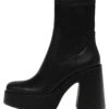 PULL & BEAR Stretch - Bottines À Plateau - Black
