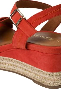 Tamaris Sandales Compensées - Orange Suede -Femmes Chaussures Boutique b24046f790ab41c292c4f3d31aeeaa80