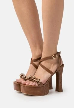 MICHAEL Michael Kors Paola Chain Platform - Sandales À Talons Hauts - Tan