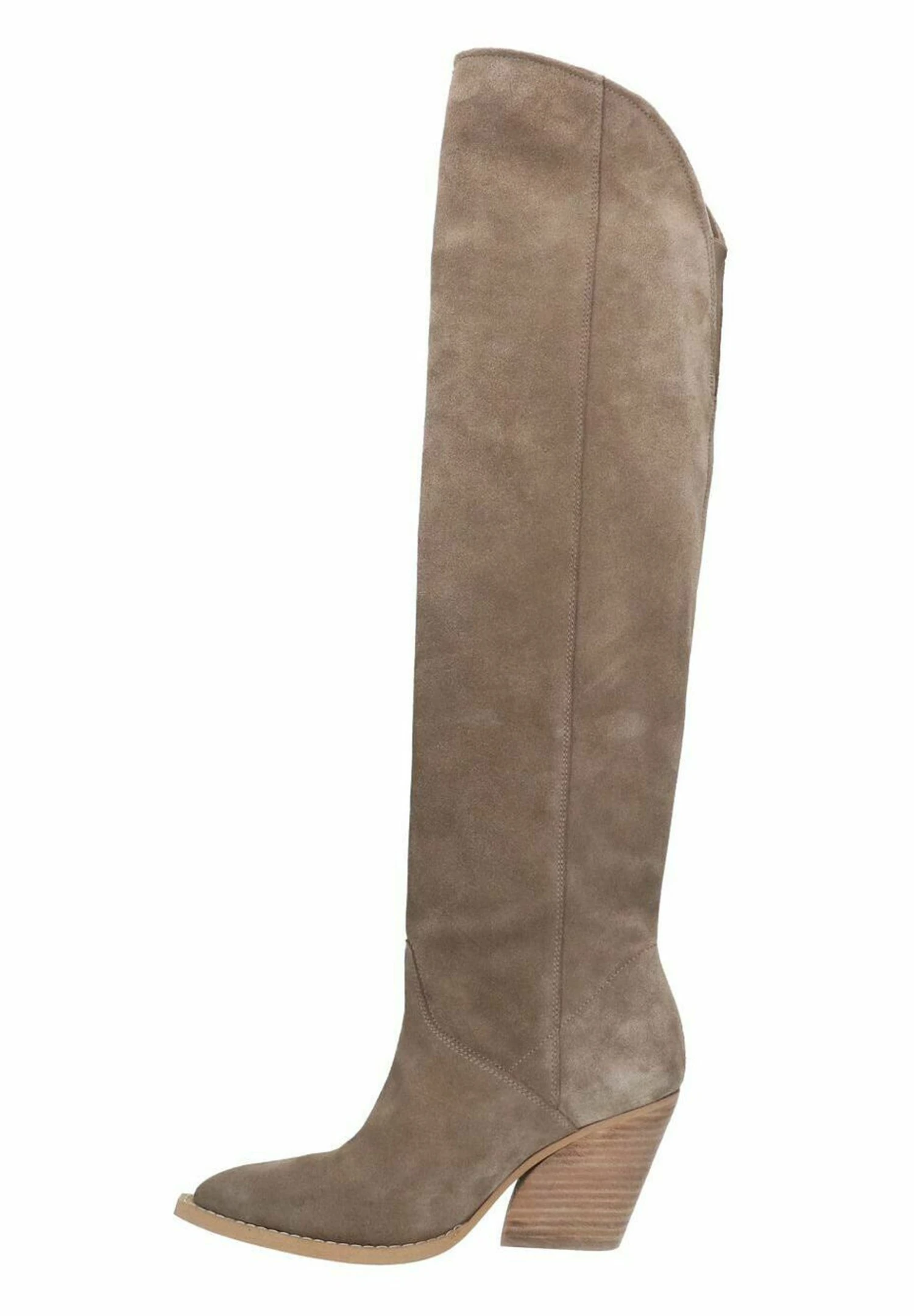 Bottes À Talons Hauts - Taupe 3 Bottes À Talons Hauts - Taupe