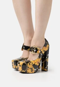 Versace Jeans Couture Escarpins À Plateforme - Black/Gold