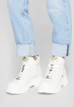 Buffalo Aspha Mid - Bottines À Plateau - White -Femmes Chaussures Boutique f558a098d31c41d39314977e15562643